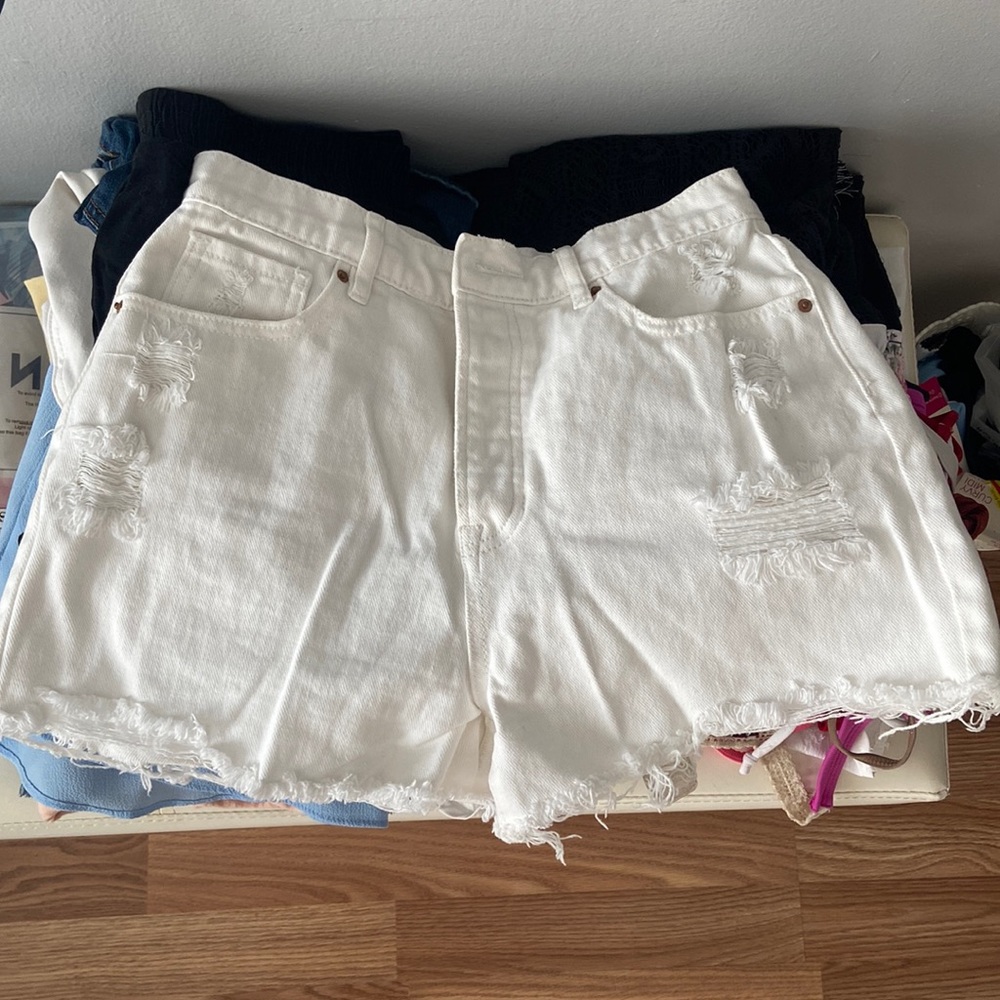 PACSUN white jean shorts